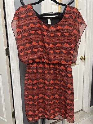 sachin and babi light blue dress L8ter Women Scoop Neck Casual Dress Size Large Red Knee Length Sleeveless