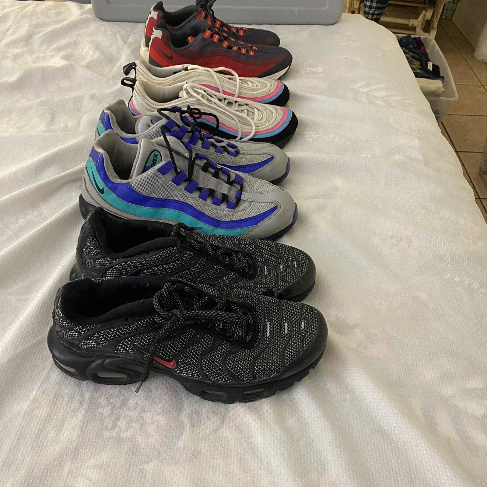 Lot Of 4 Nike Air Max Shoes Men’s Various Sizes And Styles Reseller Lot