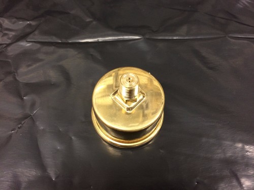 BRASS Oil Pressure Gauge & Rocker Box Shaft End Harley Ironhead Shovelhead black - Afbeelding 6 van 6
