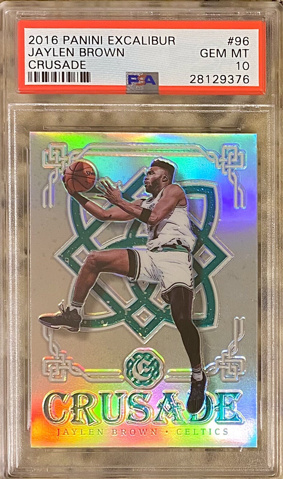 2016 JAYLEN BROWN ROOKIE RC PANINI EXCALIBUR CRUSADE REF #96 PSA 10 GEM MINT!