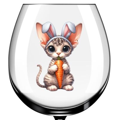 X12 Ostern Katze Vinyl Aufkleber Sticker Farbe kc584