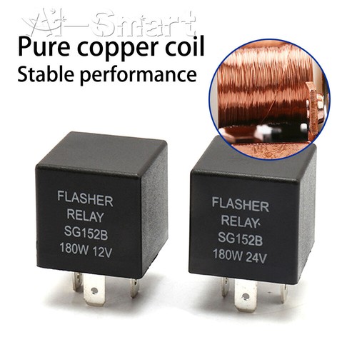 DC12V 24V 180W Car Flasher Relay Turn Signal 3-Pin Automotive Motorcycle Relay - Picture 3 of 14