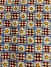 Novelty Patriotic Stars  Checks Half Inch Squares Quilting Crafts BTFE