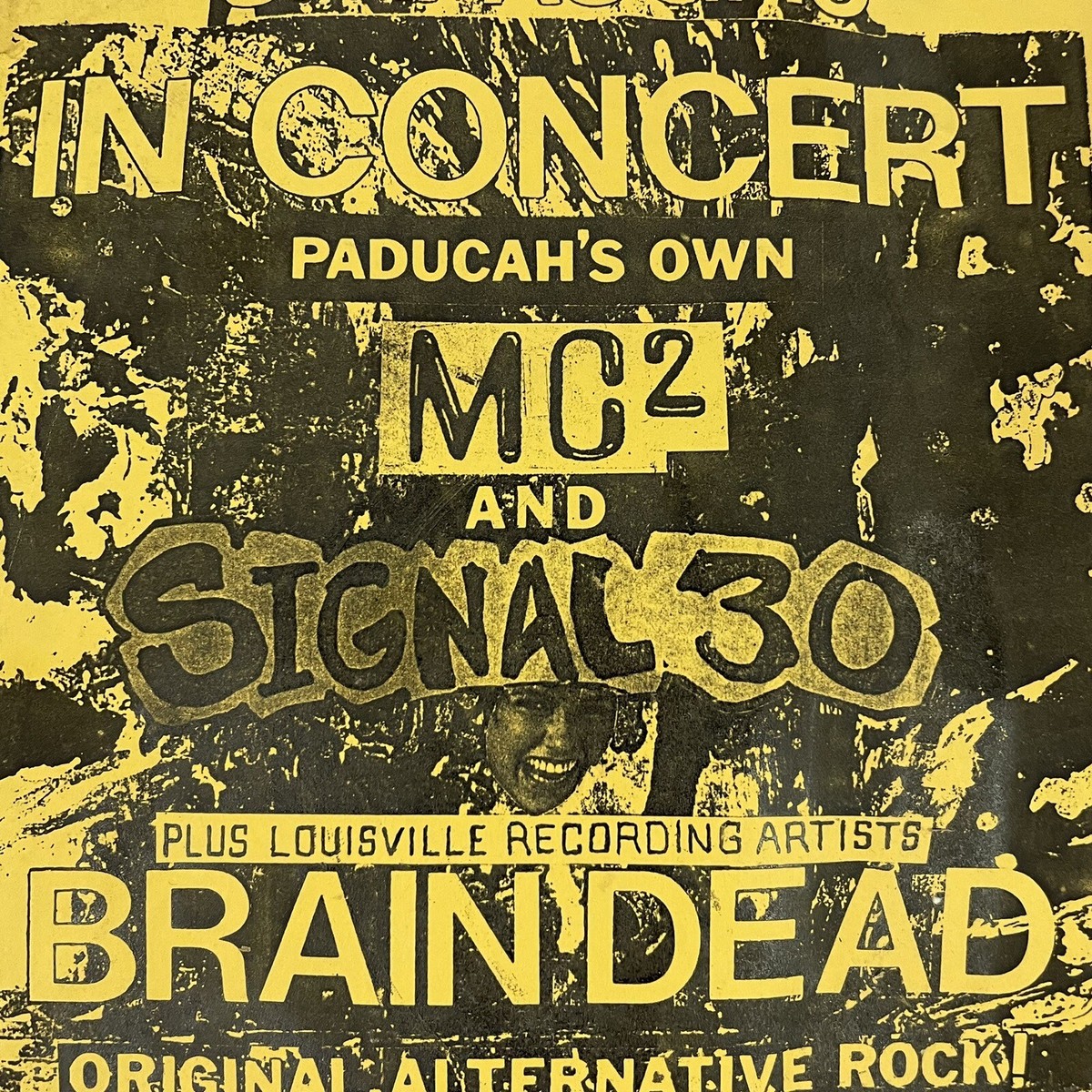 Vintage 80s Louisville Brain Dead Punk Rock Flyer Paducah