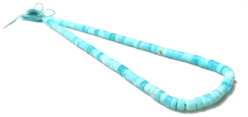Pneumatico opale blu 4,5-5 mm liscio liscio liscio pietre preziose sciolte 16... - Foto 4 di 8