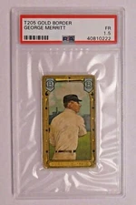 George Merritt T205 Gold Border Baseball Tobacco Cigarette Card PSA 1.5 FR