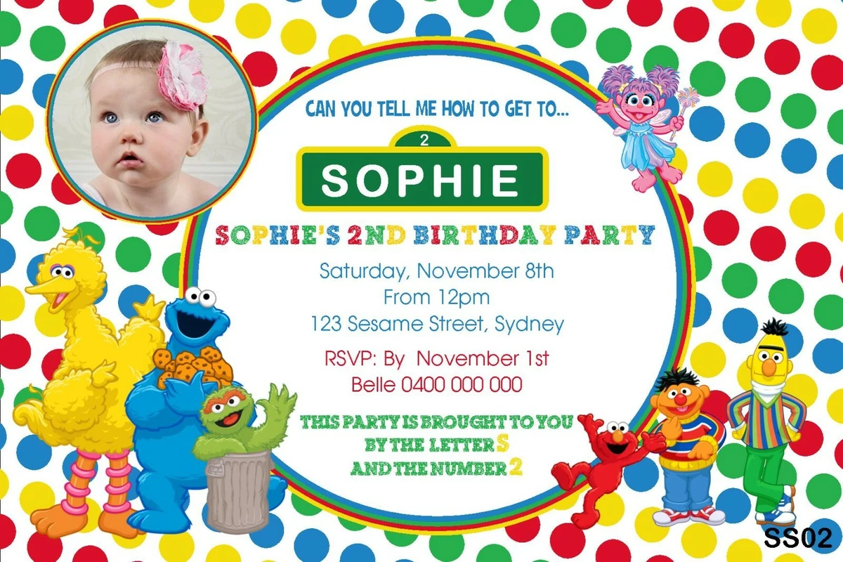 Sesame Street Invitation