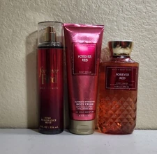 Bath and Body Works  Forever Red Body Cream, Wash, Mist (Set of 3)