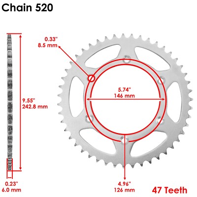 DR. SOIÉ セット Red Drive Chain And Sprocket Kit for Suzuki DR-Z400E 2000-2007 | eBay