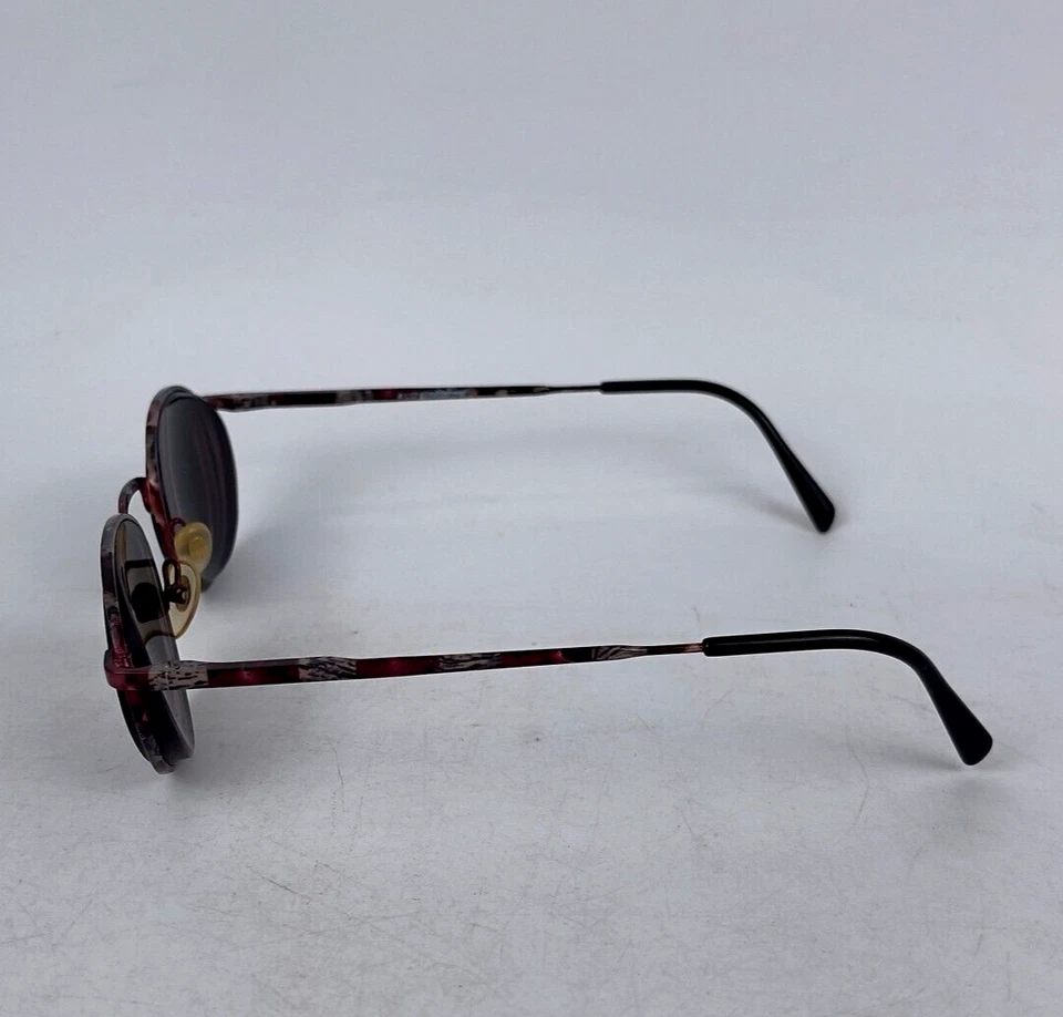 Marco de gafas Liz Claiborne LC101 BUR marrón tie dye redondo 48-18-140 Foto 4 de 4