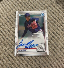 2020 Bowman Chrome JASSEEL DE LA CRUZ Auto #CPA-JDC ATLANTA BRAVES 1st Bowman
