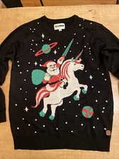Tipsy Elves Santa Unicorn Ugly Christmas Sweater Youth Unisex NWOT Size XL.  B 