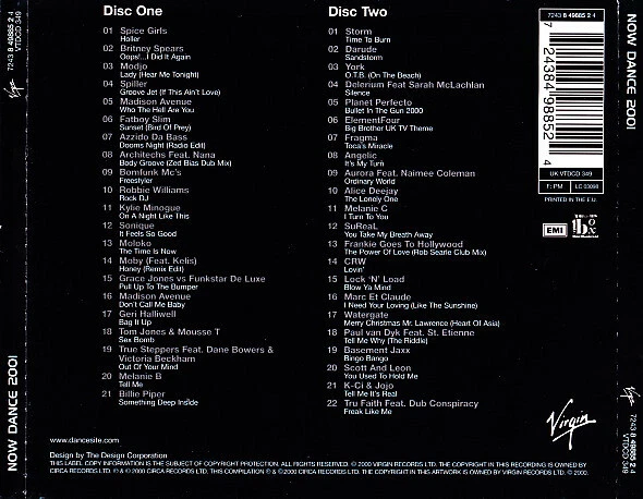 Now Dance 2001 - Various - 43 Great Songs / 2 CD 2001 VG+ UK Foto 2 de 2