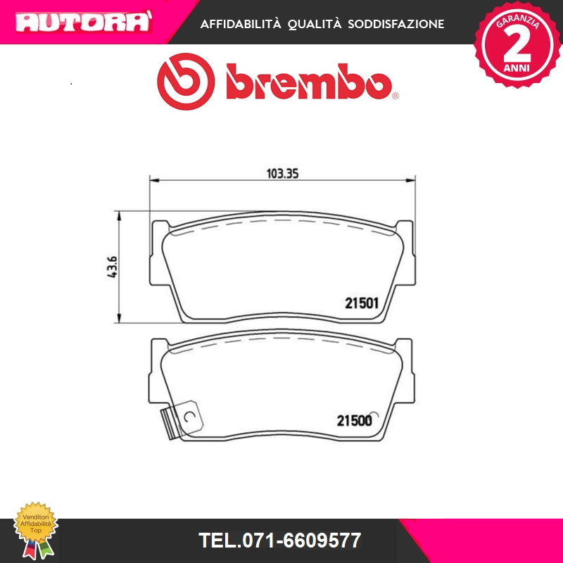 Pastiglie Freno Brembo - Anteriore/Posteriore Per Auto Omologate ECE R90 - Foto 2