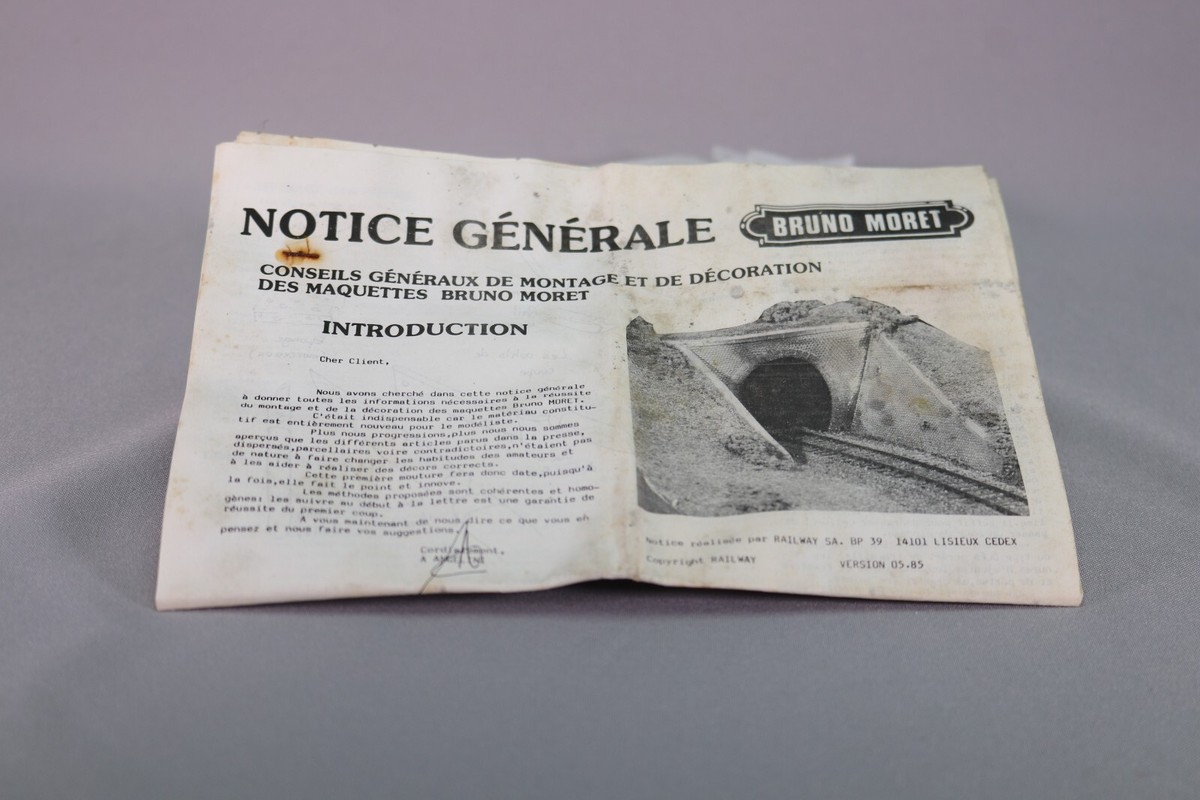 LG1107 BRUNO MORET 5701 Ho 1:87 Train Maquette platre Tunnel brique double voie