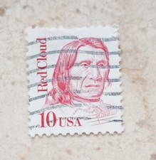 Francobollo americano Nuvola  Rossa