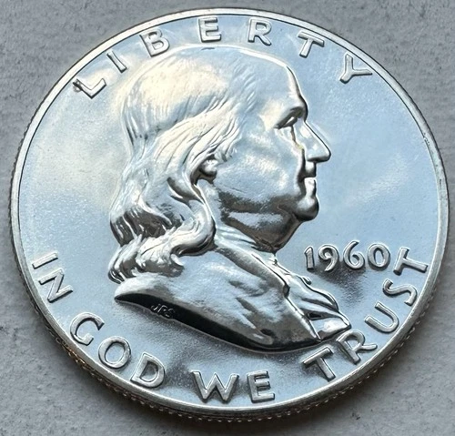 1960 Proof Franklin Half Dollar 90% Silver-INV#8330