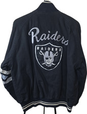 VTG 1995 Mirage Las Vegas Raiders Football Cotton Quilted Varsity Jacket Men's L