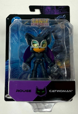 Jakks Pacific DC x Sonic the Hedgehog Rouge as Catwoman Figure 2.5'' New