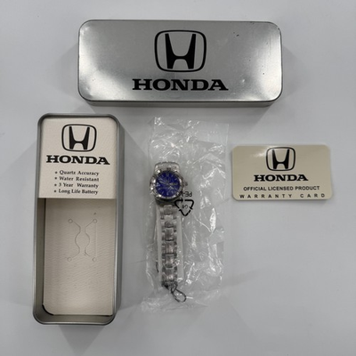 #ad Honda 46024 Mens Watch Blue Dial Stainless Steel Day Date Sport Box Warranty $49.99