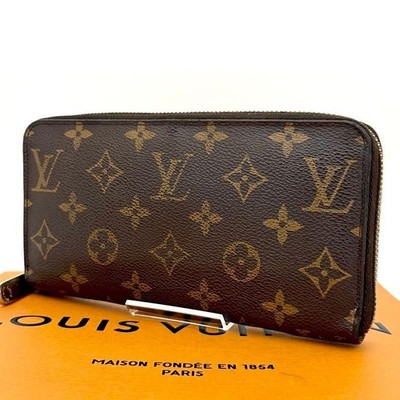 Louis Vuitton Monogram Zippy Wallet Long Brown Leather