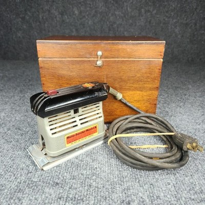 Vtg Dremel Moto-Sander Model A Electric Palm Sander Polisher Wood Storage Case