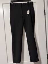 NWT Express Skinny Mid Rise Stretch Dress Pants Black Women  s 4S Short Office