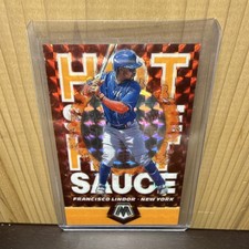 2021 Panini Mosaic Hot Sauce Francisco Lindor New York Mets Insert #HS2