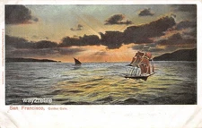 Postcard TnT San Francisco Schooners Sailing the Golden Gate California