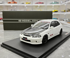 Ignition Model 118 Honda Civic Type R Ek9 White Black Resin Car Model Ig2674