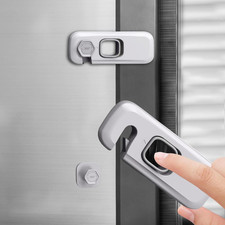 6-Pack Child Proof Refrigerator Lock, Cabinet Lock Baby Proofing, Fridge Gray