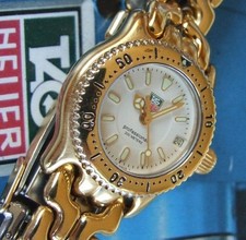 TAG HeUeR Classic Ladies S/el SEL MINI Watch~18K GP~Creamy Dial~WG1430~Bracelet