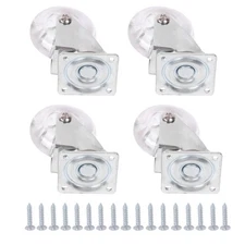 2 Inch Office Chair Replacement Rubber Caster 360° Swivel Wheels Pack Of 4