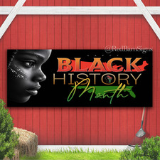 Black History Month Indoor Outdoor Banner Sign with grommets