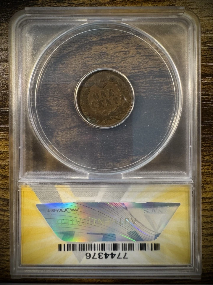 1872 1C Indian Head Cent Penny ANACS VG 8 Semi-key Date SEE VIDEO - Image 2 of 3