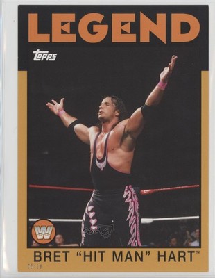 2016 Heritage WWE Legend Topps.com Online Exclusive 5x7 Gold 3/10 Bret Hart 3c7