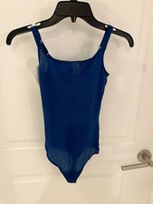 NWT Wolford Brilliant Blue Mesh Sleeveless Bodysuit Size SMALL