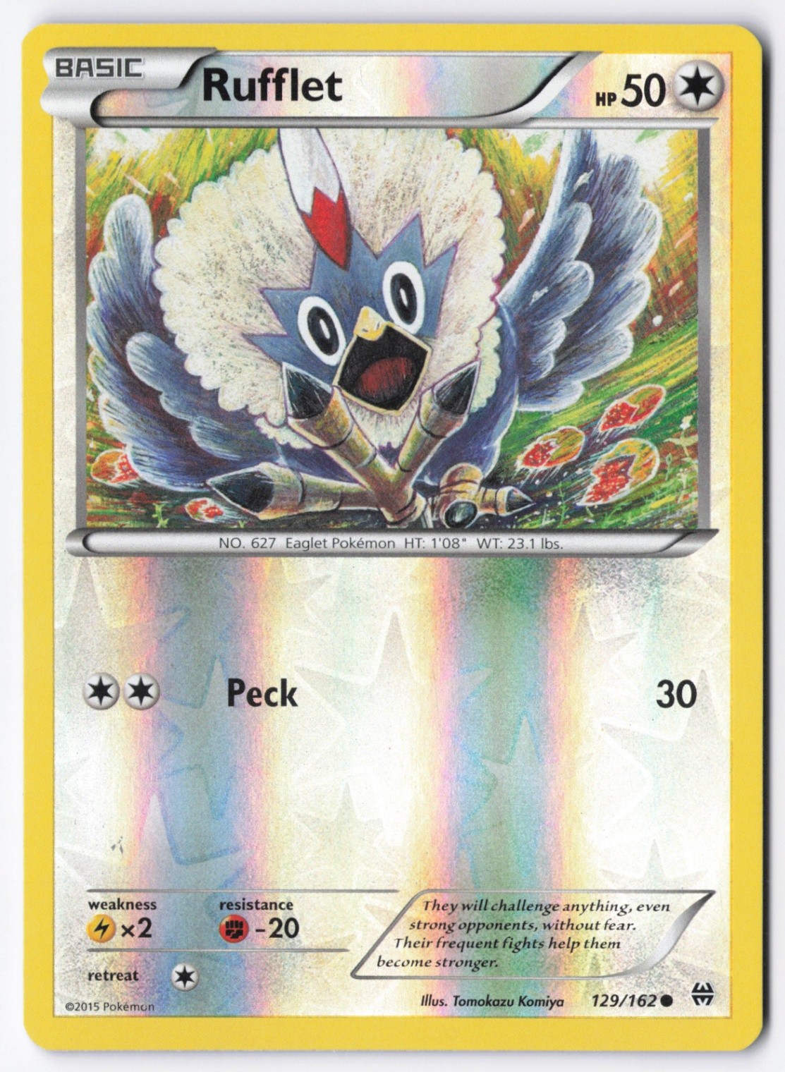 Rufflet Reverse Holofoil Common XY - BREAKthrough 129/162 NM
