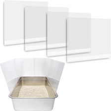 4PCS Cat Litter Box Pee Shields,Transparent Easy Clean Splash Guard for Open Top