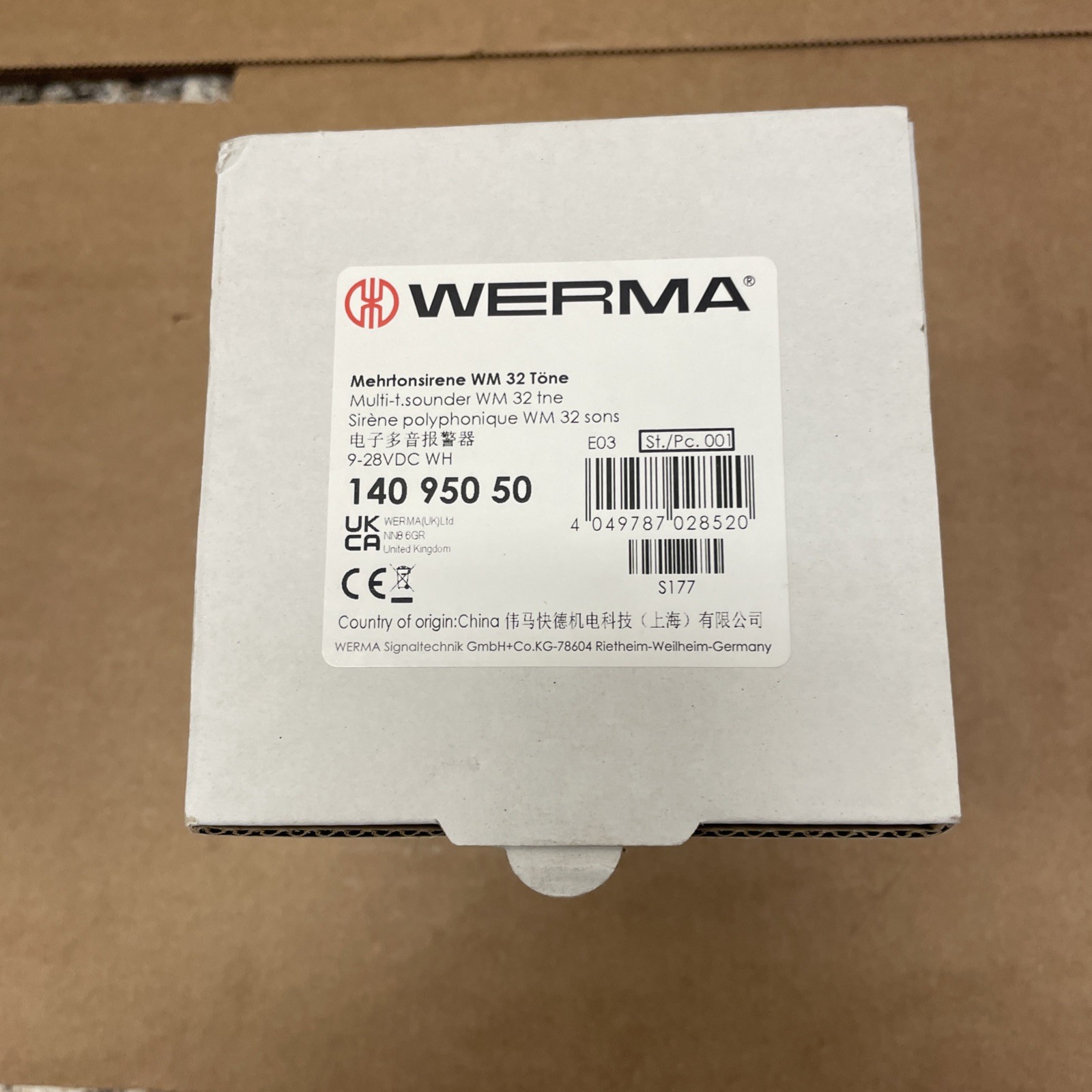 Werma 140 950 50 14095050 WM 32 Töne Mehrtonsirene -unused-