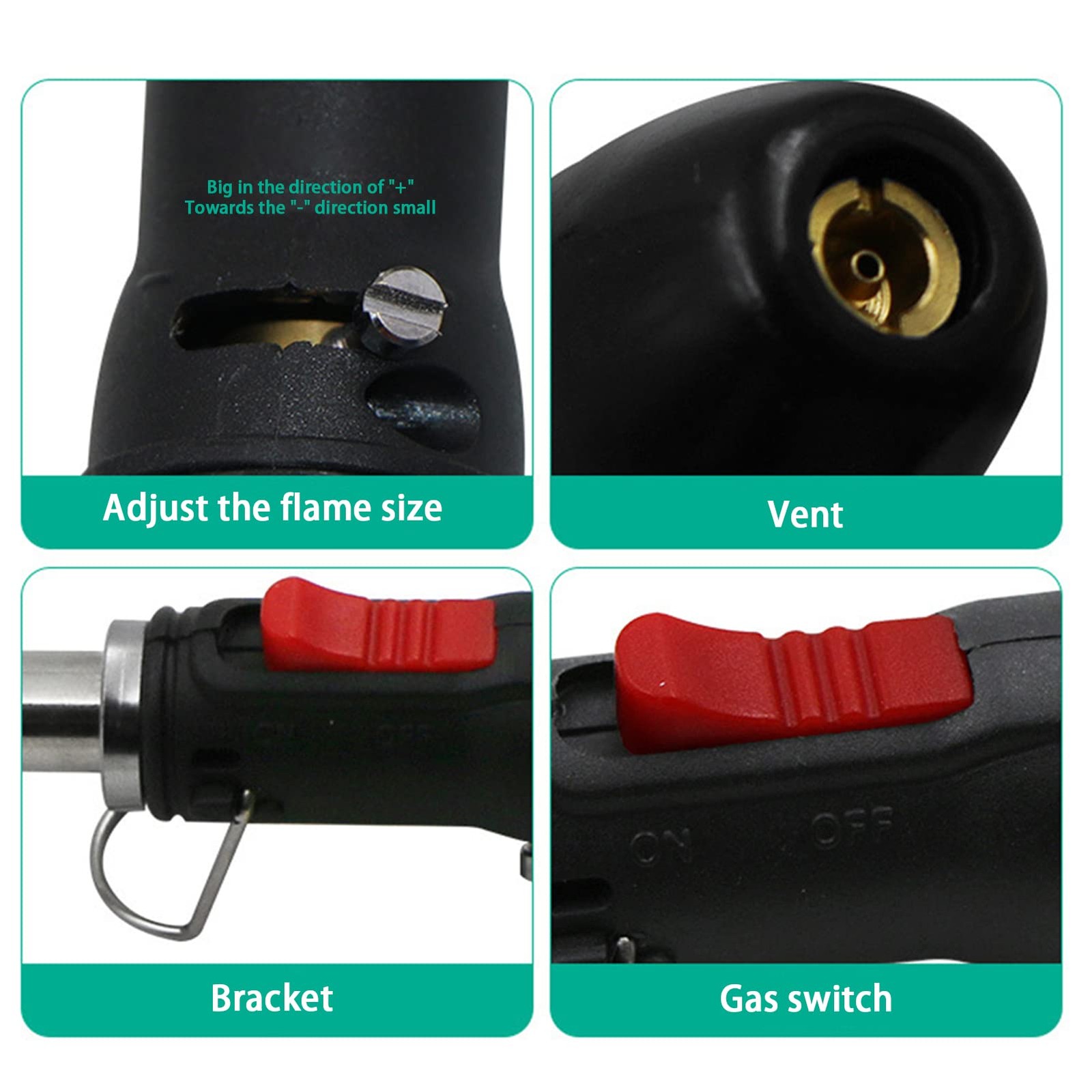 Butane Gas Soldering Iron Kit, 4 in 1 Cordless Adjustable Temperature 250-450...