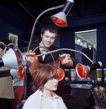 English actor Lewis Collins photographed at the John Frieda Cliffo- Old Photo