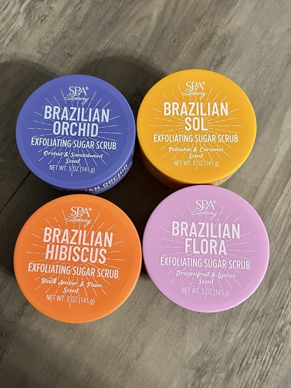 ✨4 Pieces of the Spa Luxury Brazilian Exfoliating Sugar Body Scrubs ✨