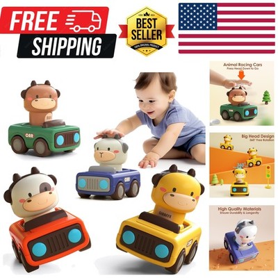 Press to Go Car Toys for Toddlers 1-3, Baby Animal Racing Cars, Infant Play V...