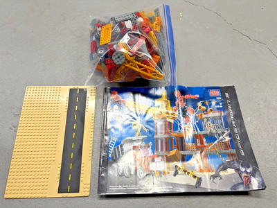 2007 Mega Bloks Spider-Man 3 Final Battle set - Not Complete - inc 3 Minifigures