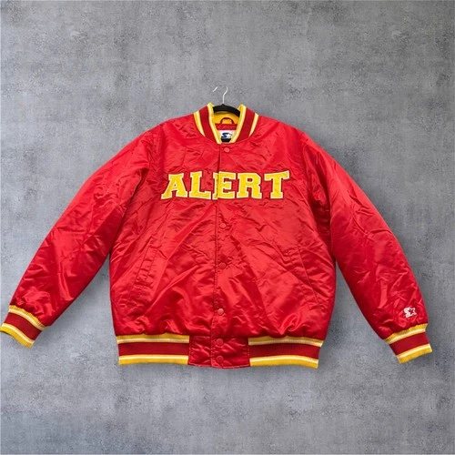 Starter Varsity Jacket Mens XL Red Alert Ape Graphic Satin Bomber Gary Vee - product listing photo