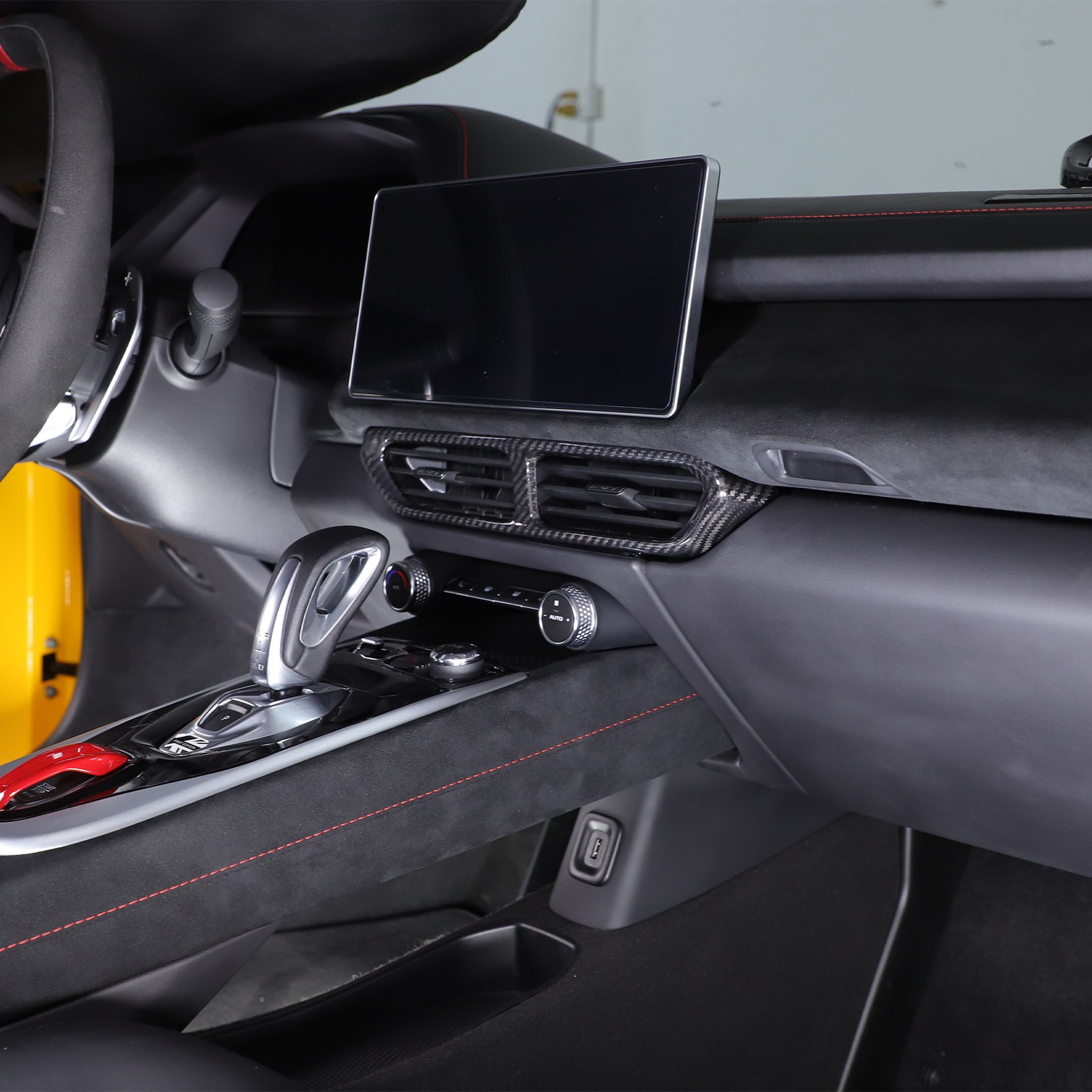 Real Carbon Fiber Center Console Air Vent Panel Trim For Lotus EMIRA 2021-25 US