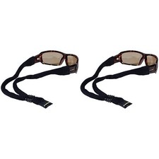 Croakies Suiters Eyewear Retainer, M/L 11-17mm - Black 2-Pack
