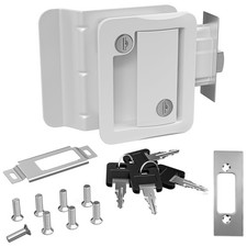 RV Door Lock with Paddle Deadbolt, Camper Door Handle Latch, 100 Metal RV En...