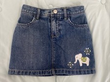 2010 Gymboree Denim with Elephant Skirt w/inner Short Girl Size 4